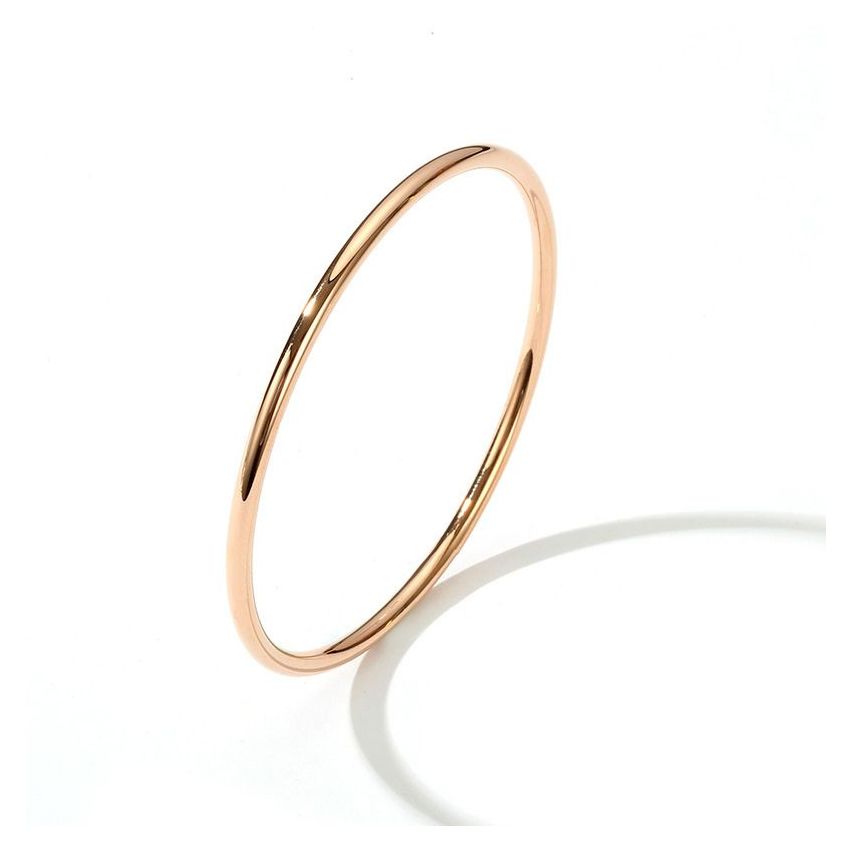 S.Steel New Rose gold Plating Smooth Women-c 10g 68x3mm