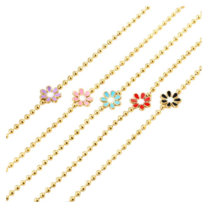 New S. Steel Gold Plating Enamel Minimalist Women-c 2g 