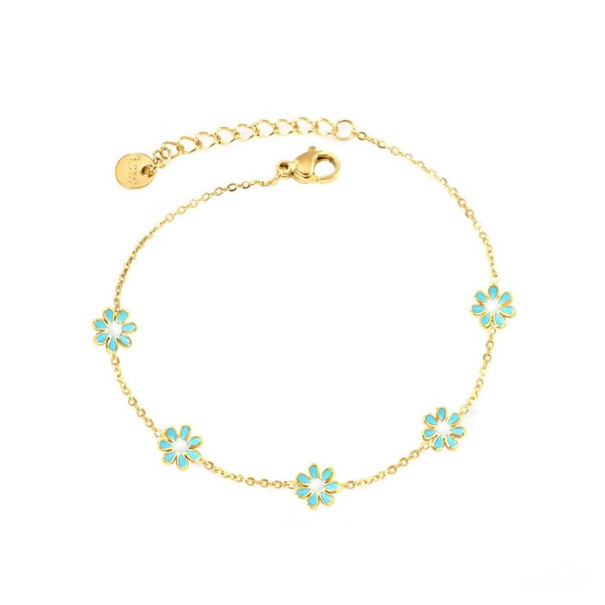 New S. Steel Gold Plating Mint Green Enamel Minimalist Women-c 2.5g 
