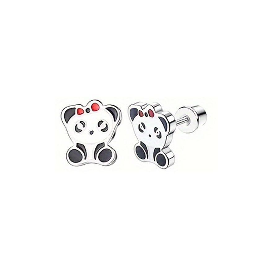 New Shiny White Enamel Minimalist Earrings 6x4mm - 0.8mm 
