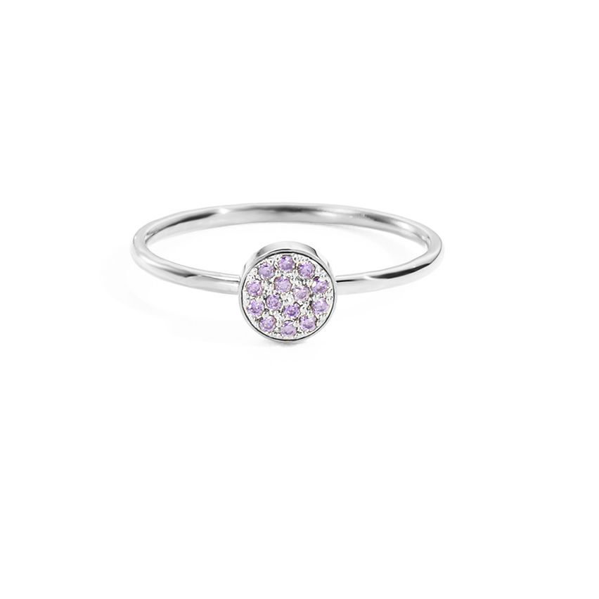 S.Steel New Violet Zircon Women-c 2g EU57 - ES17 - US8