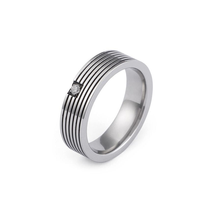 S.Steel New Zircon Minimalist Men-c 10g EU60 - ES20 - US9