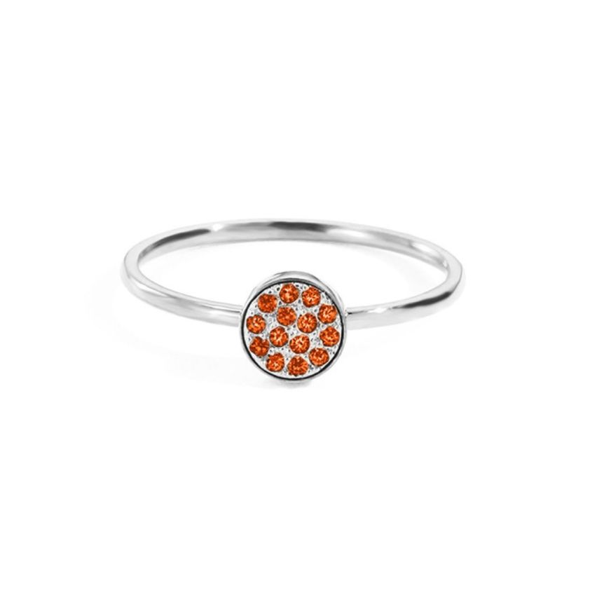 S.Steel Red Zircon Women-c 2g
