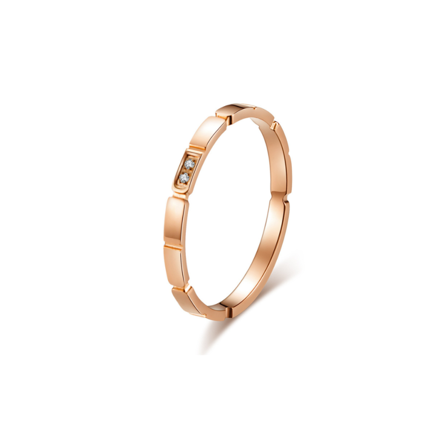 S.Steel Rose gold Plating Zircon Wedding Women-c