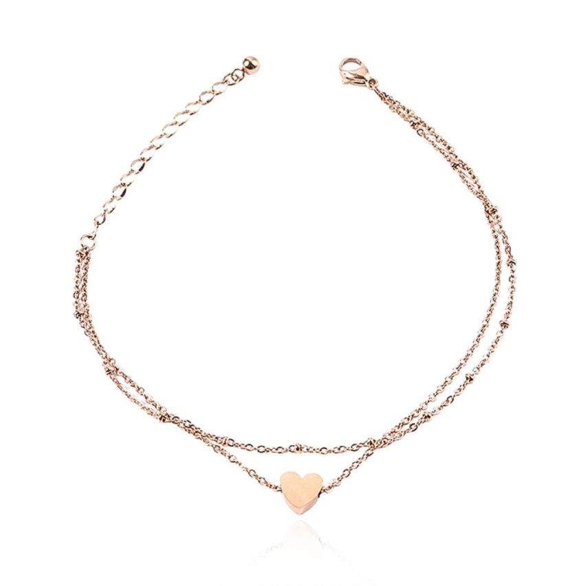 S.Steel Rose gold Plating Anklets Women-c