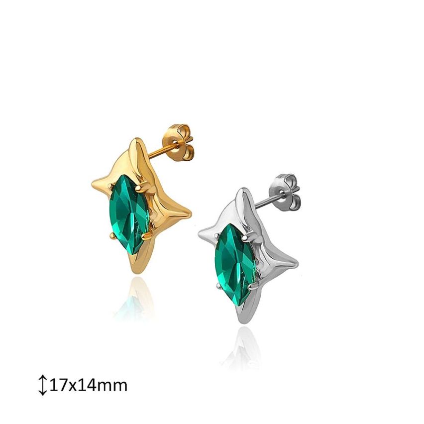 S.Steel Zircon Smooth Women-c 5.6g 17x14mm