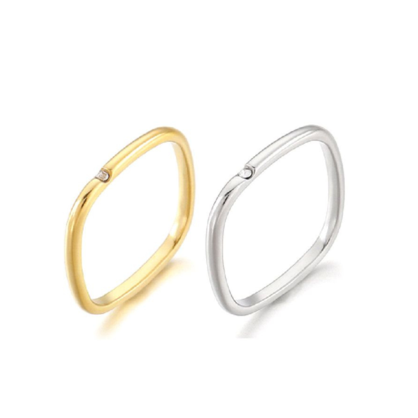 S.Steel Zircon Wedding Men-c 1.4g