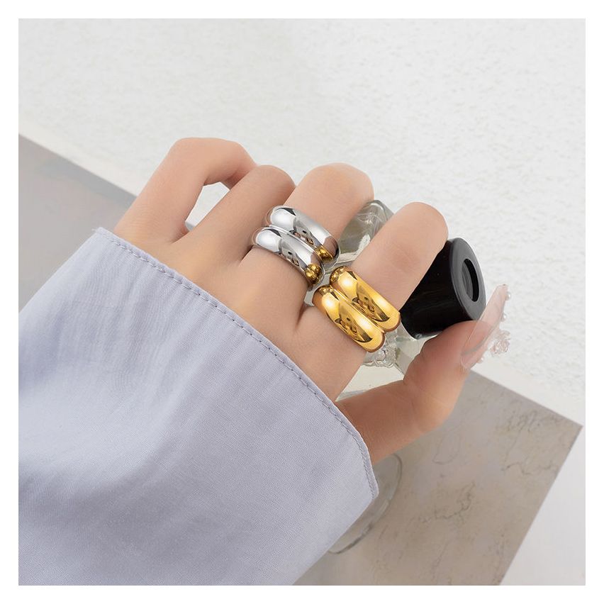 S.Steel Stailness Steel ring Smooth Women-c