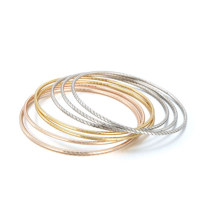 Set Three plating colors Smooth Women-c 57g 60x6mm