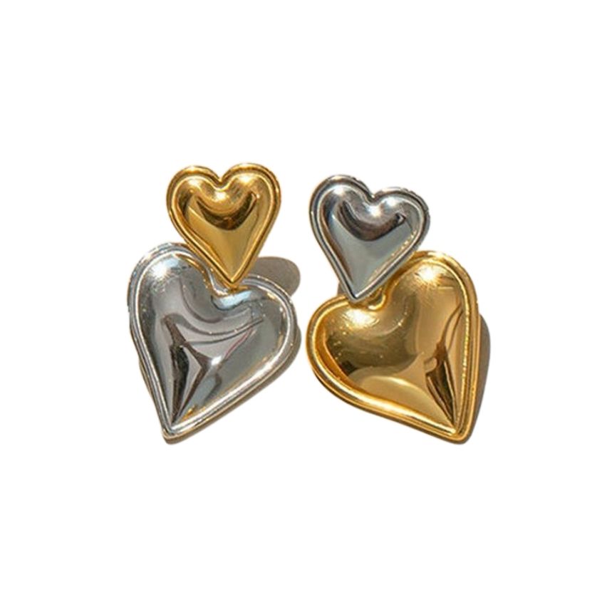 S.Steel Two plating color Geometric Women-c