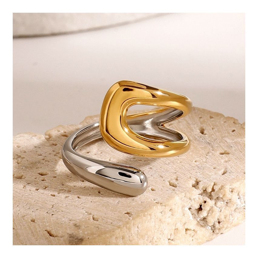 S.Steel Two plating color Smooth Women-c 3.29g