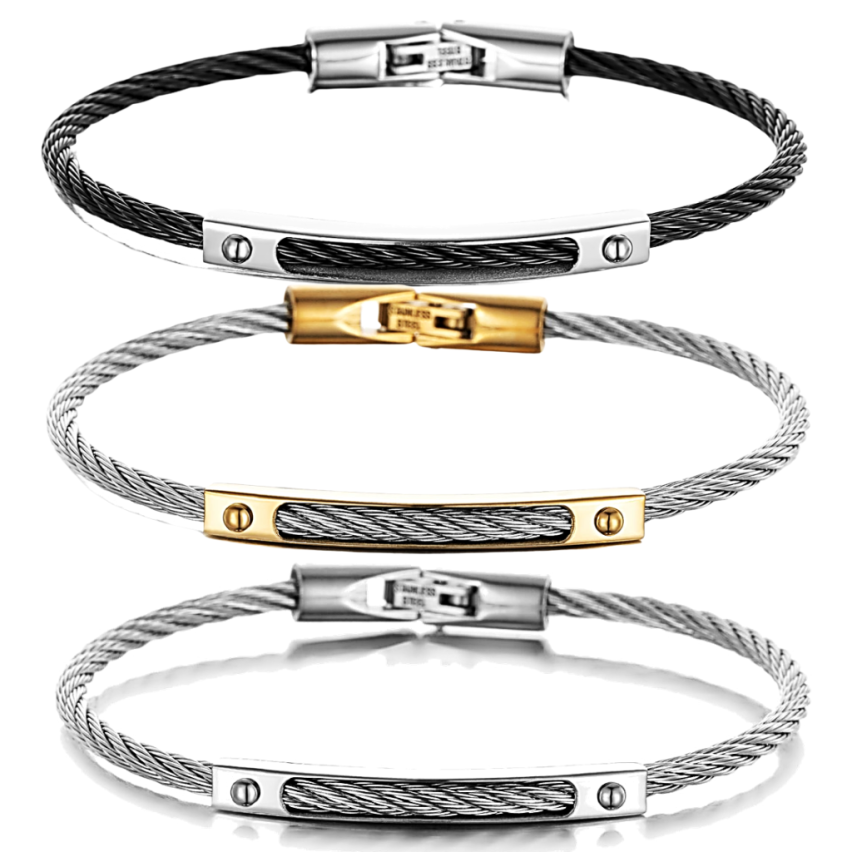 S.Steel Two plating colors Minimalist Men-c